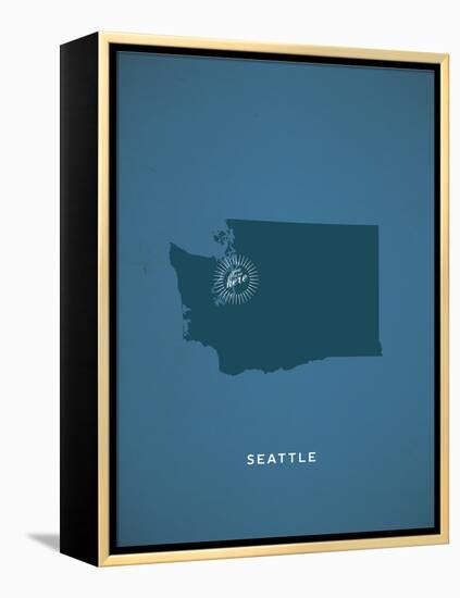 You Are Here Seattle-null-Framed Stretched Canvas