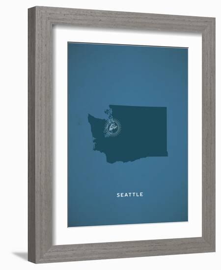 You Are Here Seattle-null-Framed Art Print