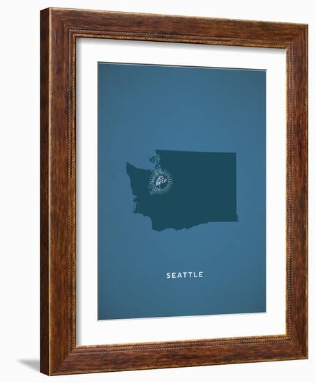 You Are Here Seattle-null-Framed Art Print