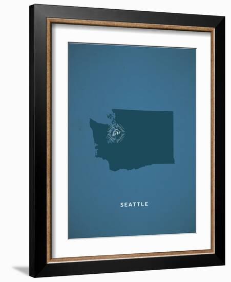 You Are Here Seattle-null-Framed Art Print