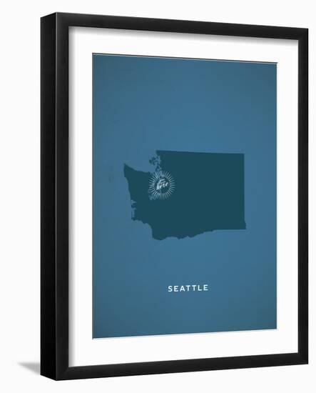 You Are Here Seattle-null-Framed Art Print