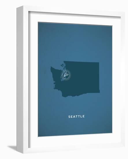 You Are Here Seattle-null-Framed Art Print