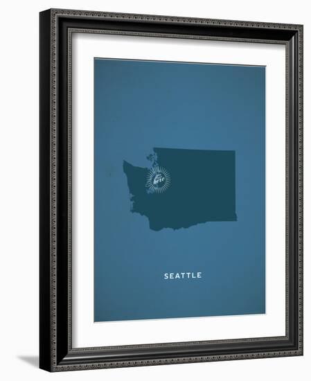 You Are Here Seattle-null-Framed Art Print