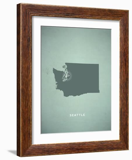 You Are Here Seattle-null-Framed Premium Giclee Print