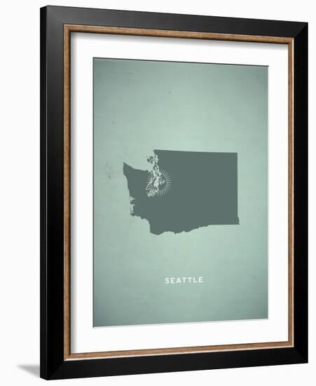 You Are Here Seattle-null-Framed Premium Giclee Print