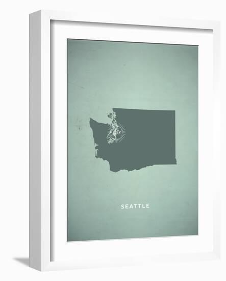 You Are Here Seattle-null-Framed Premium Giclee Print