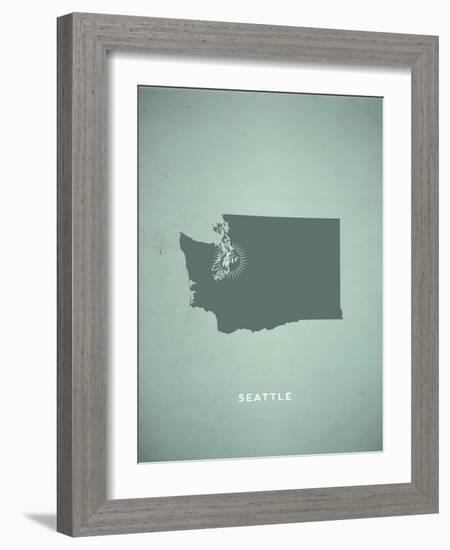 You Are Here Seattle-null-Framed Art Print