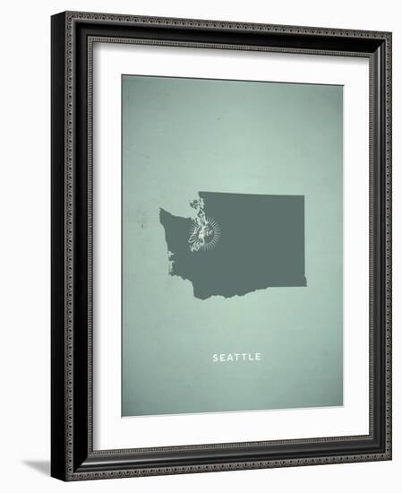 You Are Here Seattle-null-Framed Art Print