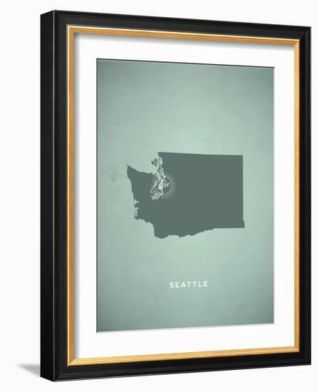 You Are Here Seattle-null-Framed Art Print