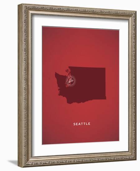 You Are Here Seattle-null-Framed Art Print