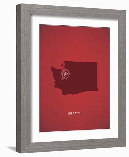 You Are Here Seattle-null-Framed Art Print