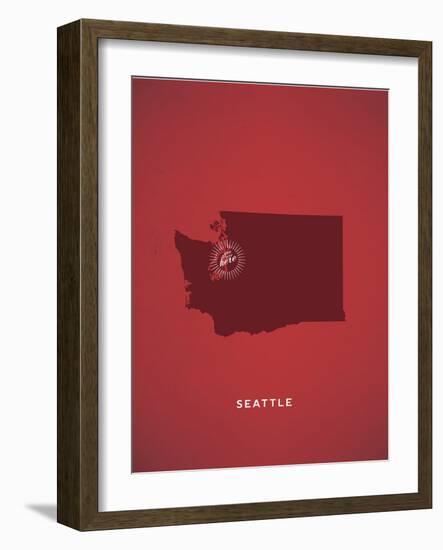 You Are Here Seattle-null-Framed Art Print