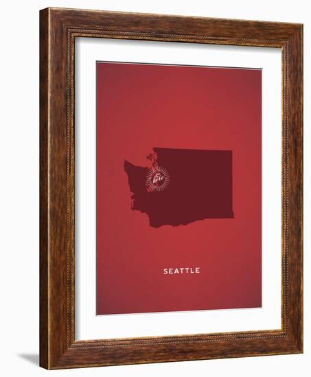 You Are Here Seattle-null-Framed Art Print