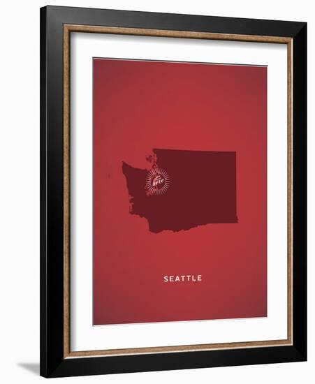 You Are Here Seattle-null-Framed Art Print