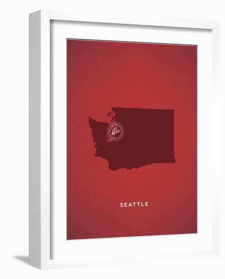 You Are Here Seattle-null-Framed Art Print