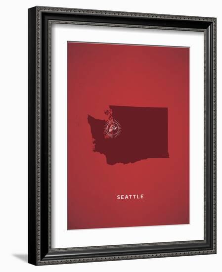 You Are Here Seattle-null-Framed Art Print