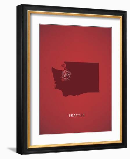 You Are Here Seattle-null-Framed Art Print