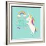 You are Magic - Rainbow and Unicorn-Heather Rosas-Framed Art Print