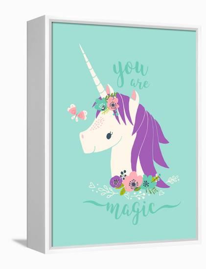 You are Magic Unicorn-Heather Rosas-Framed Stretched Canvas