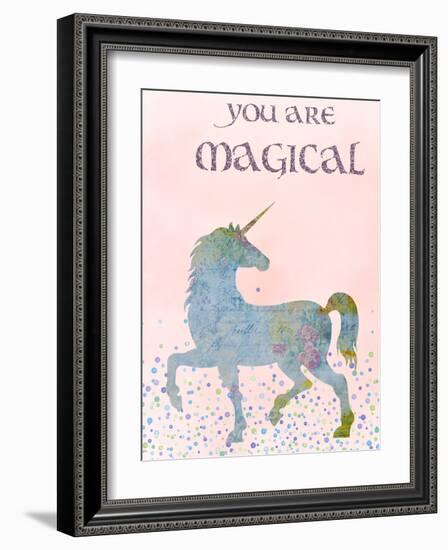 You Are Magical-Peach & Gold-Framed Art Print