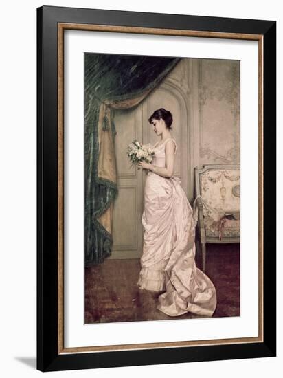 You Are My Valentine, Love Letter with Roses-Auguste Toulmouche-Framed Giclee Print