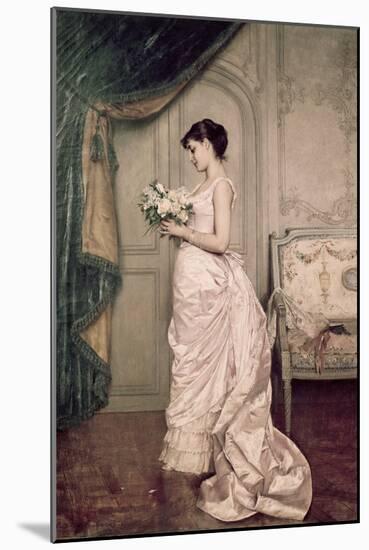 You Are My Valentine, Love Letter with Roses-Auguste Toulmouche-Mounted Giclee Print