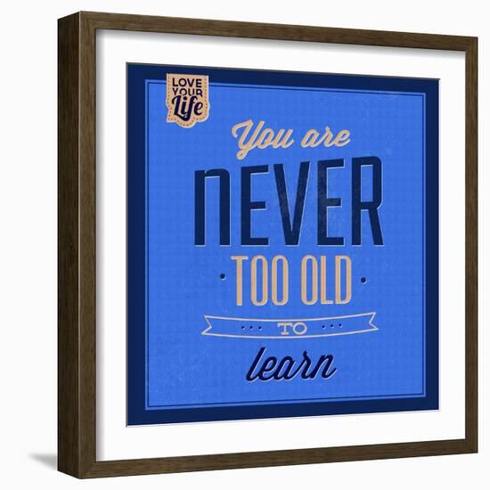 You are Never Too Old 1-Lorand Okos-Framed Premium Giclee Print