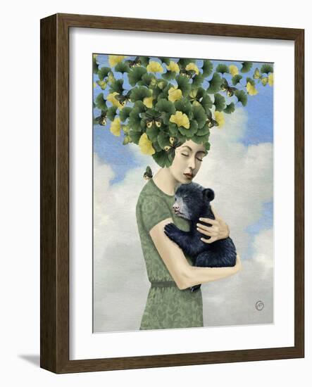 You Are Safe - Bear-Paula Belle Flores-Framed Art Print