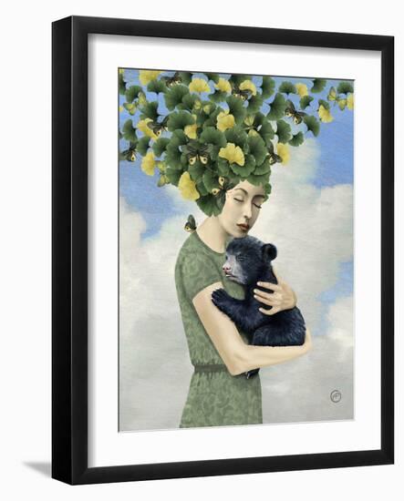 You Are Safe - Bear-Paula Belle Flores-Framed Art Print