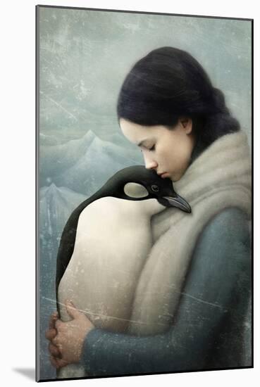 You are Safe - Penguin-Paula Belle Flores-Mounted Art Print