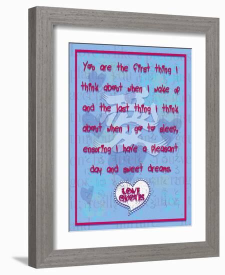 You are the First Thing I Think About-Cathy Cute-Framed Giclee Print