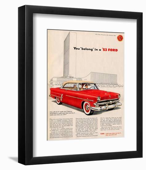 You Belong in a '53 Ford-null-Framed Art Print