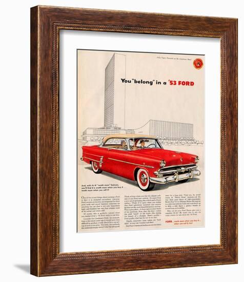 You Belong in a '53 Ford-null-Framed Art Print