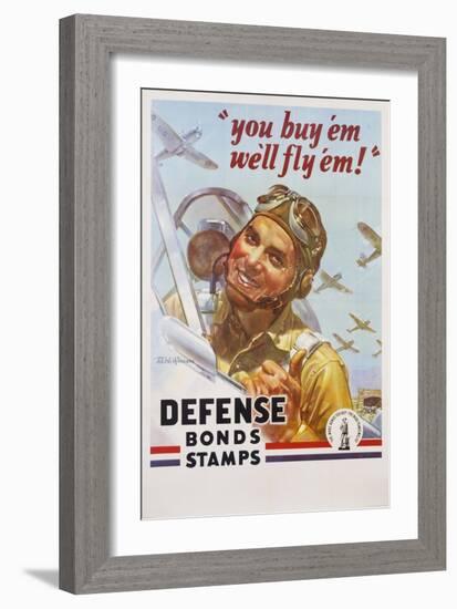 You Buy 'Em We'll Fly 'Em! Poster-J. Walter Wilkinson and Walter G. Wilkinson-Framed Giclee Print