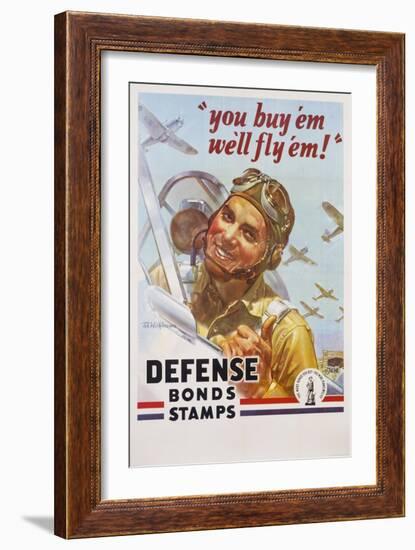 You Buy 'Em We'll Fly 'Em! Poster-J. Walter Wilkinson and Walter G. Wilkinson-Framed Giclee Print