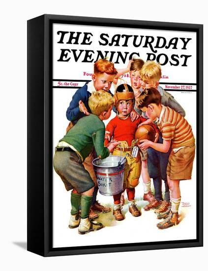 "You Can Be the Water Boy!," Saturday Evening Post Cover, November 27, 1937-Frances Tipton Hunter-Framed Premier Image Canvas