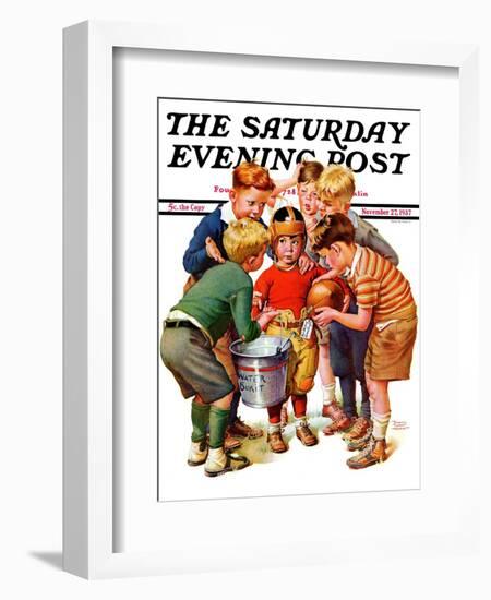 "You Can Be the Water Boy!," Saturday Evening Post Cover, November 27, 1937-Frances Tipton Hunter-Framed Giclee Print