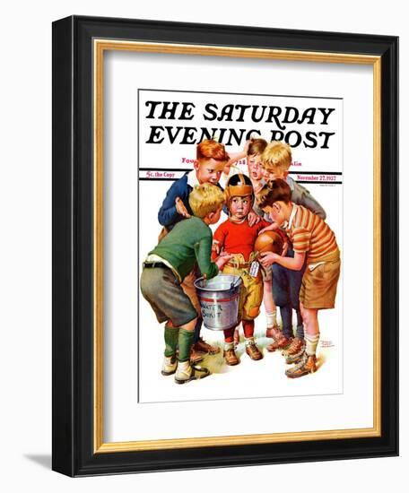 "You Can Be the Water Boy!," Saturday Evening Post Cover, November 27, 1937-Frances Tipton Hunter-Framed Giclee Print