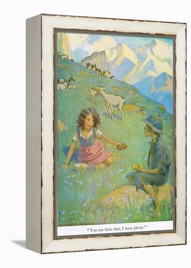 You Can Have That, I Have Plenty', Illustration from 'Heidi'-Jessie Willcox-Smith-Framed Premier Image Canvas