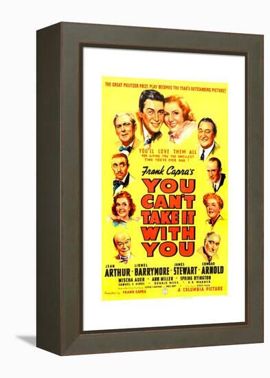 YOU CAN'T TAKE IT WITH YOU, James Stewart, Jean Arthur, 1938.-null-Framed Stretched Canvas