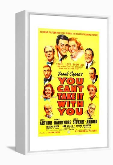 YOU CAN'T TAKE IT WITH YOU, James Stewart, Jean Arthur, 1938.-null-Framed Stretched Canvas