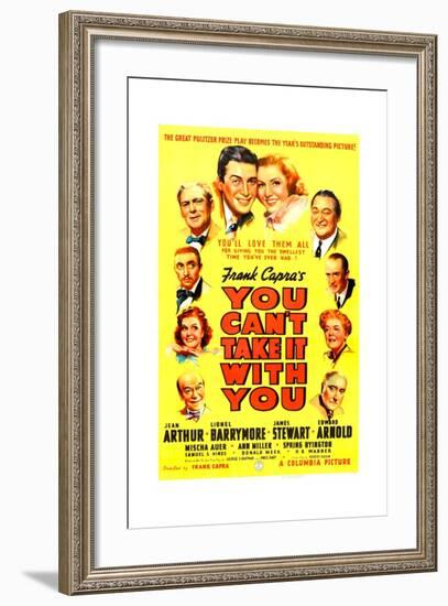YOU CAN'T TAKE IT WITH YOU, James Stewart, Jean Arthur, 1938.-null-Framed Art Print
