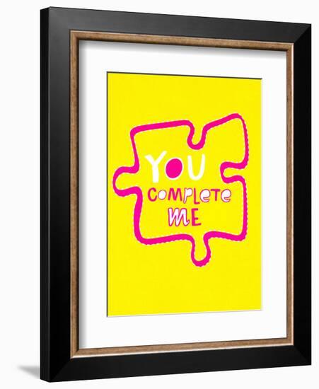 You Complete Me Puzzle - Tommy Human Cartoon Print-Tommy Human-Framed Art Print