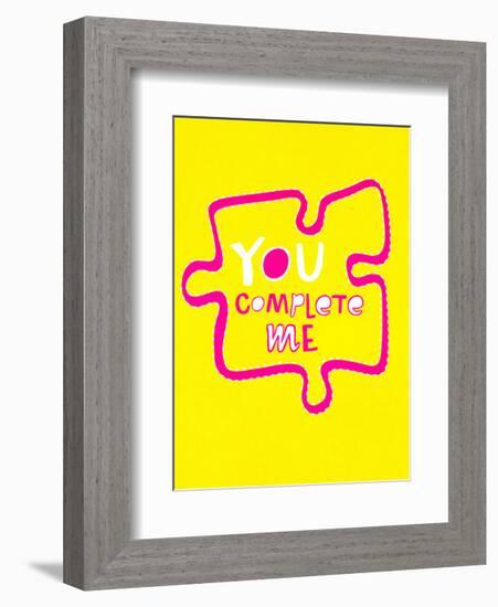 You Complete Me Puzzle - Tommy Human Cartoon Print-Tommy Human-Framed Art Print