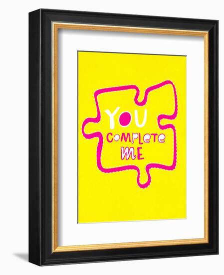 You Complete Me Puzzle - Tommy Human Cartoon Print-Tommy Human-Framed Art Print
