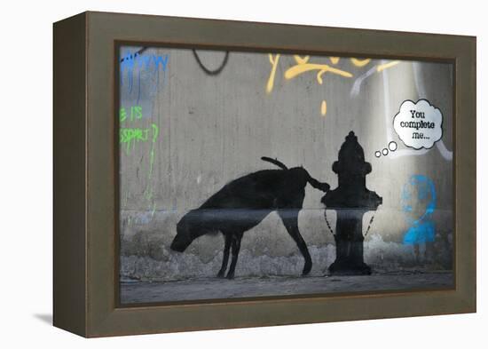 You Complete Me-Banksy-Framed Premier Image Canvas