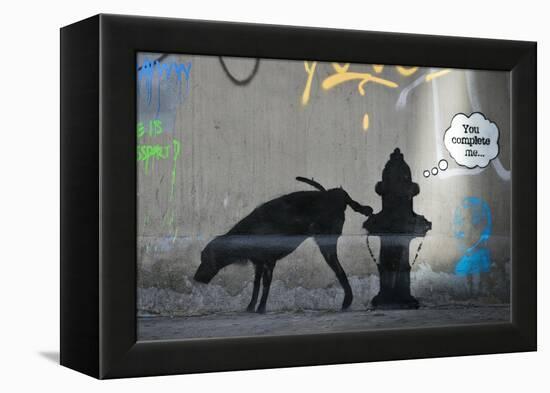 You Complete Me-Banksy-Framed Premier Image Canvas