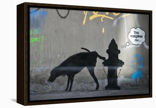 You Complete Me-Banksy-Framed Premier Image Canvas