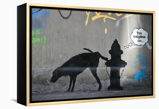 You Complete Me-Banksy-Framed Premier Image Canvas