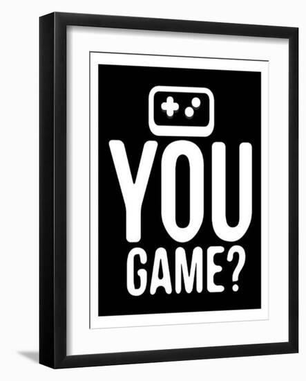 You Game Black-Enrique Rodriguez Jr.-Framed Art Print